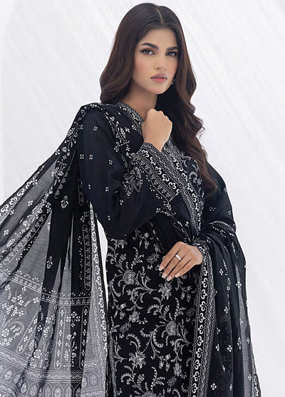 Lakhany Monochrome Black and White Lawn Collection 2024 LG-IG-0185