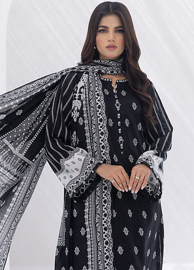 Lakhany Monochrome Black and White Lawn Collection 2024 LG-SK-0233