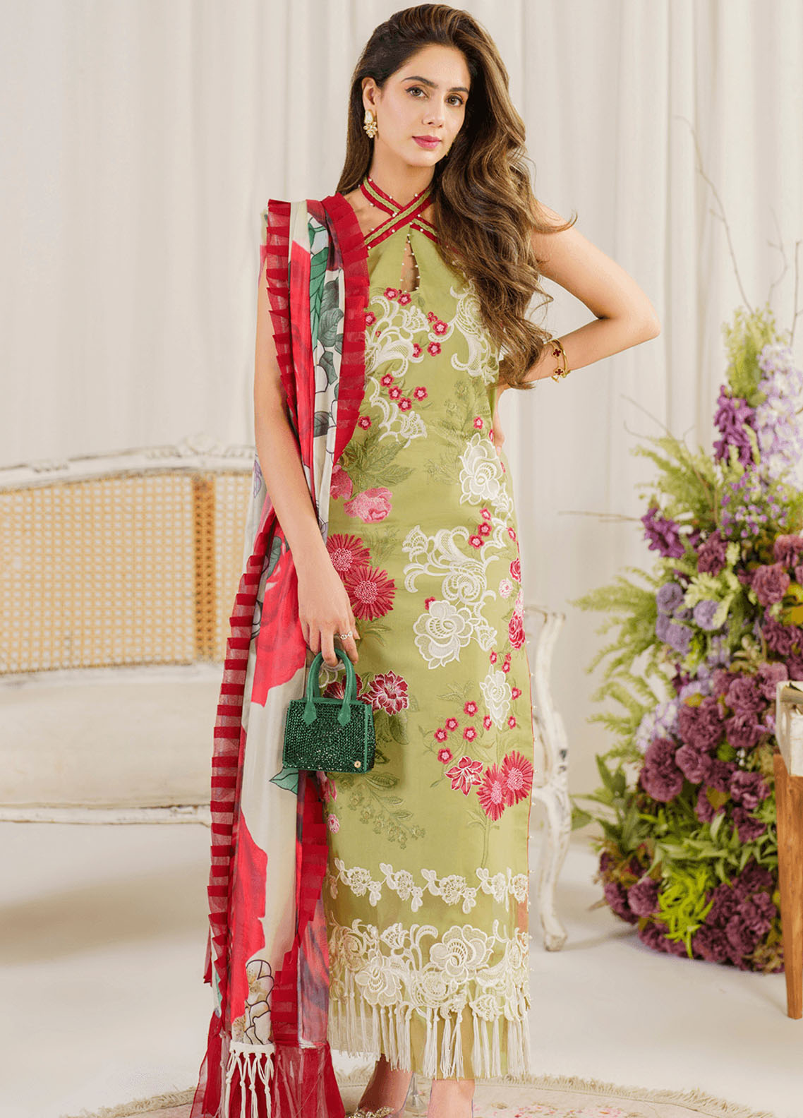 Pretty In Pink By Asifa & Nabeel Limited Lawn Edition 2024 Vol-02 PP-7 Cosmos