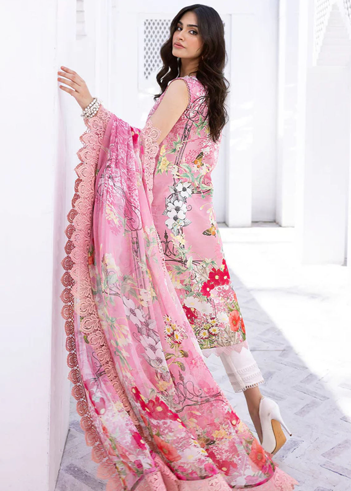Leya by Roheenaz Unstitched Printed Lawn Collection 2024 RNZ-05B Coral Cove