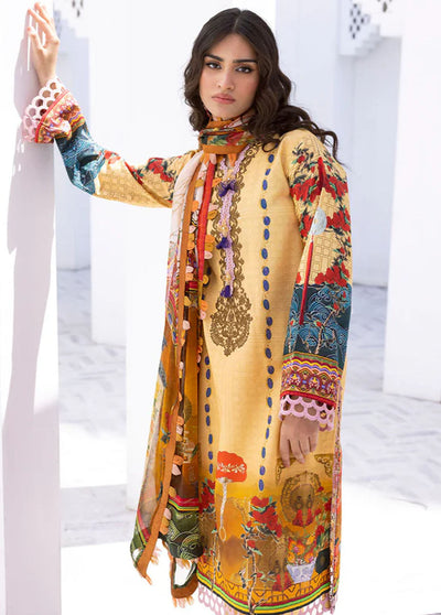 Leya by Roheenaz Unstitched Printed Lawn Collection 2024 RNZ-06A Mango Tango