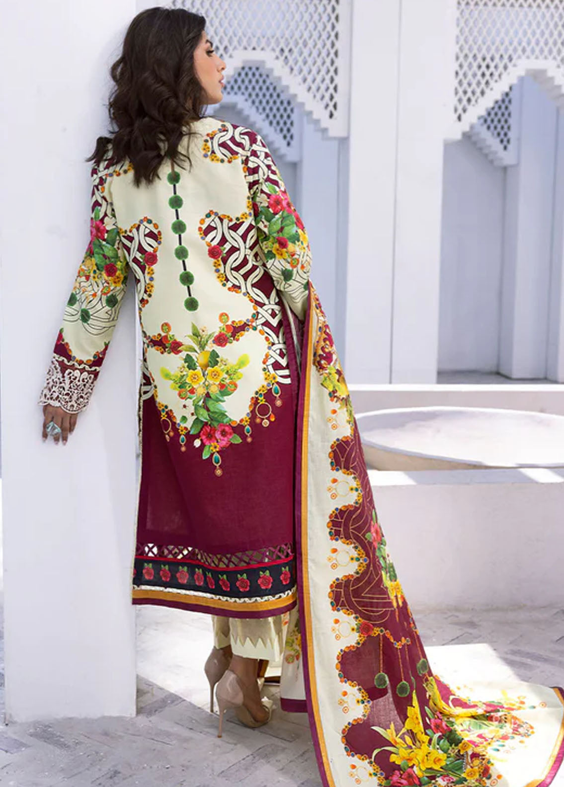 Leya by Roheenaz Unstitched Printed Lawn Collection 2024 RNZ-09A Driftwood Delight