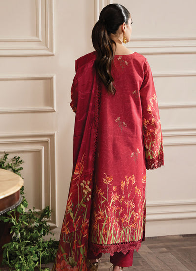 Lifestyle by Rang Rasiya Unstitched Lawn Edit 2024 Crimson