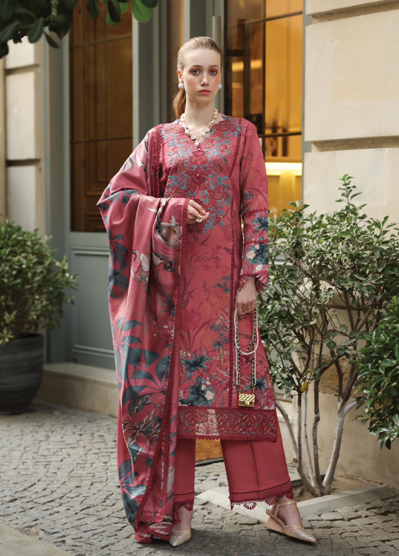 Lifestyle by Rang Rasiya Unstitched Embroidered Linen Suits 3 Piece RR25LW D-06 Emily - Winter Collection