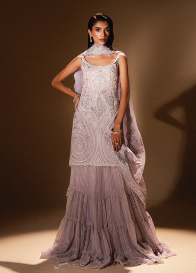 Afsanay by Zariya Luxury Embroidered Unstitched Chiffon 3 Piece Suits ZRY25LF D1 ZB50034 - Festive Collection