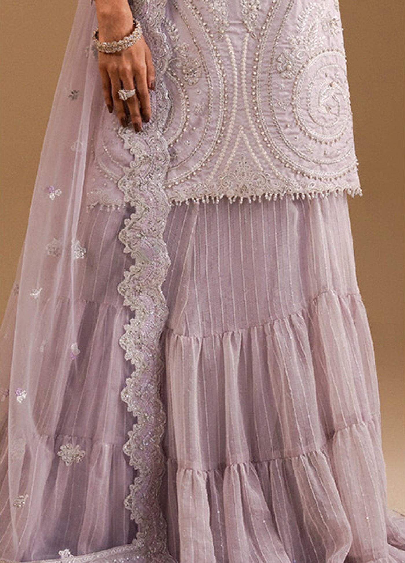 Afsanay by Zariya Luxury Embroidered Unstitched Chiffon 3 Piece Suits ZRY25LF D1 ZB50034 - Festive Collection