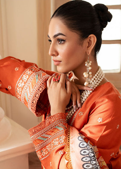 Lumiere By Saad Shaikh Embroidered Silk Suit Unstitched 3 Piece SSK24LF D-02 Zenith - Formal Collection