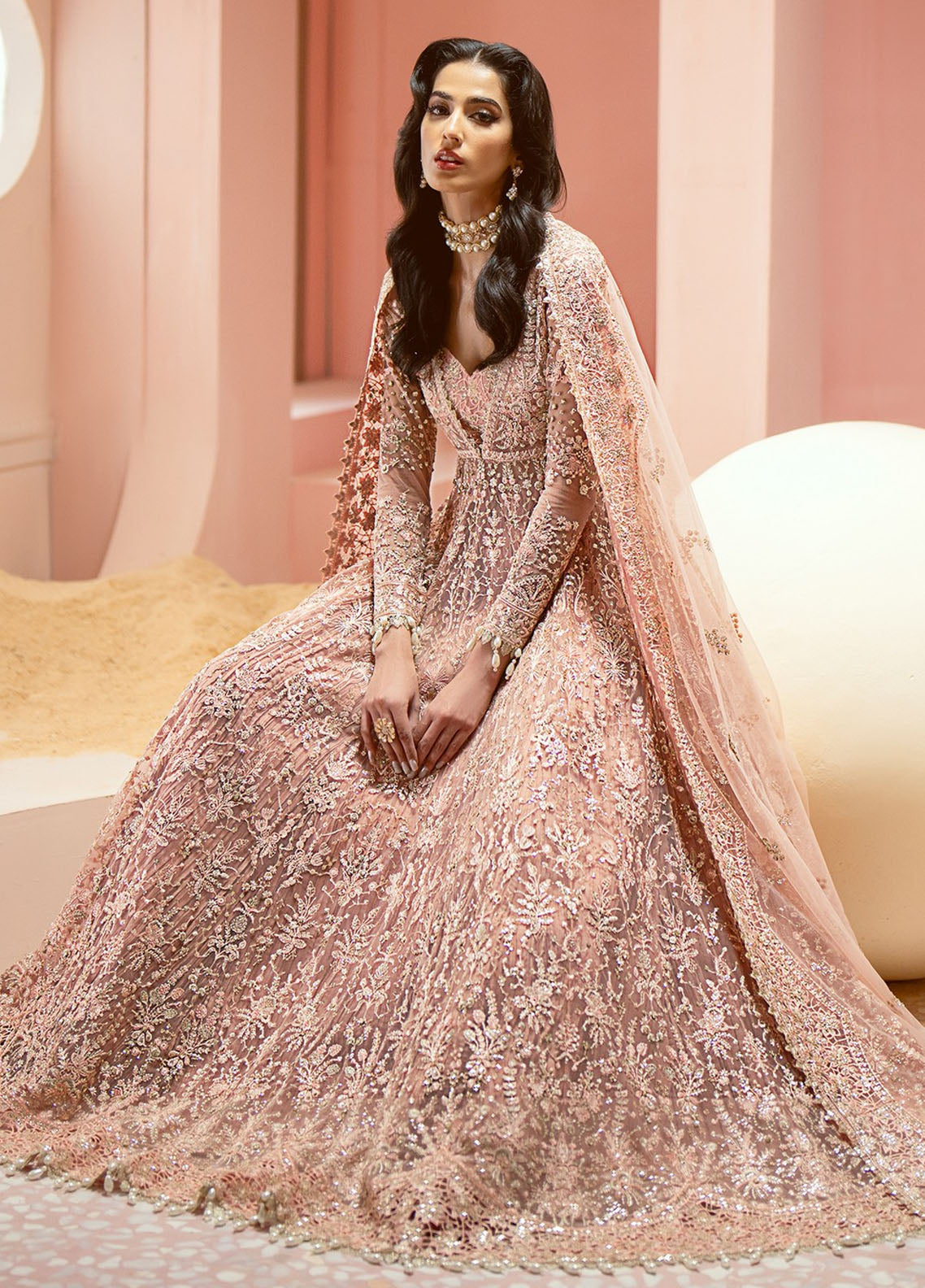 Luminara By Ayzel Embroidered Net Suit Unstitched 3 Piece AAF24L AWF-05 Earl - Formal Collection