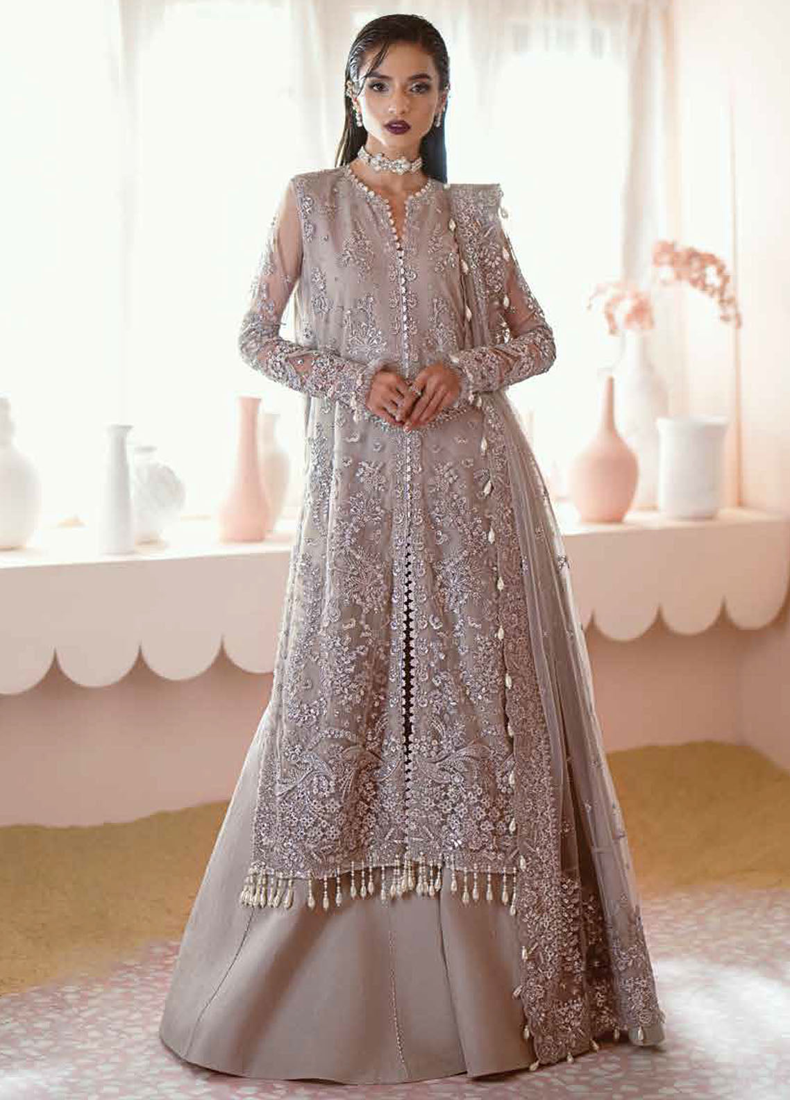 Luminara By Ayzel Embroidered Net Suit Unstitched 3 Piece AAF24L AWF-07 Freya - Formal Collection