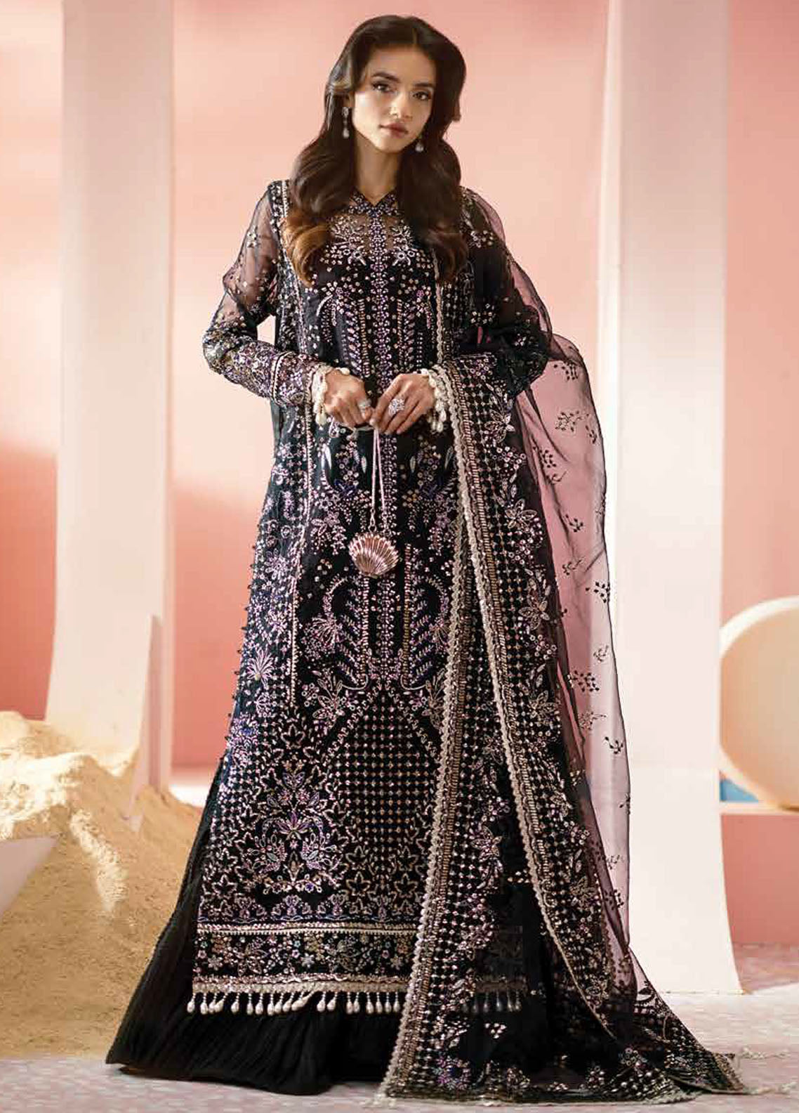 Luminara By Ayzel Embroidered Organza Suit Unstitched 3 Piece AAF24L AWF-01 Milan - Formal Collection