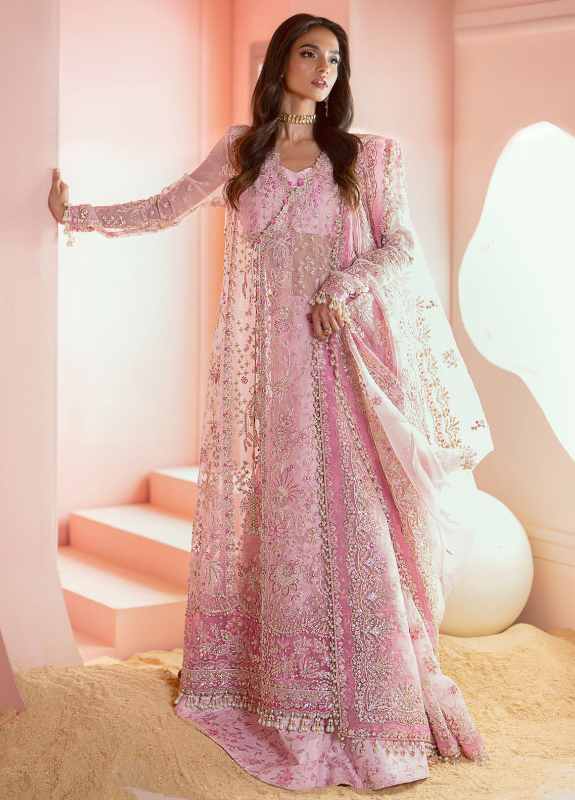 Luminara By Ayzel Embroidered Organza Suit Unstitched 3 Piece AAF24L AWF-04 Bella - Formal Collection