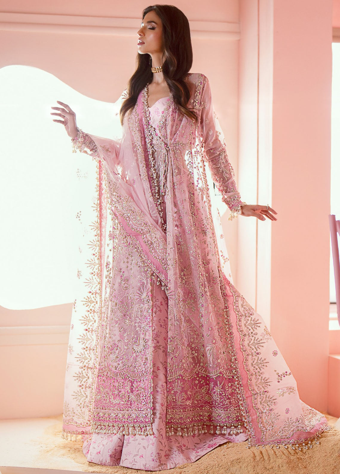 Luminara By Ayzel Embroidered Organza Suit Unstitched 3 Piece AAF24L AWF-04 Bella - Formal Collection