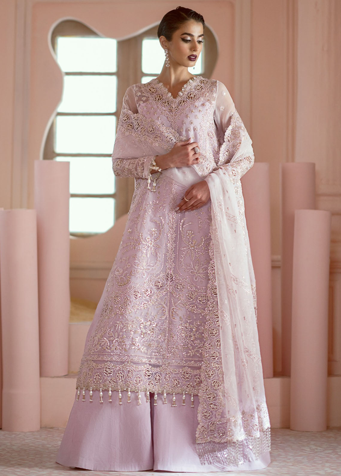 Luminara By Ayzel Embroidered Organza Suit Unstitched 3 Piece AAF24L AWF-06 Cora - Formal Collection