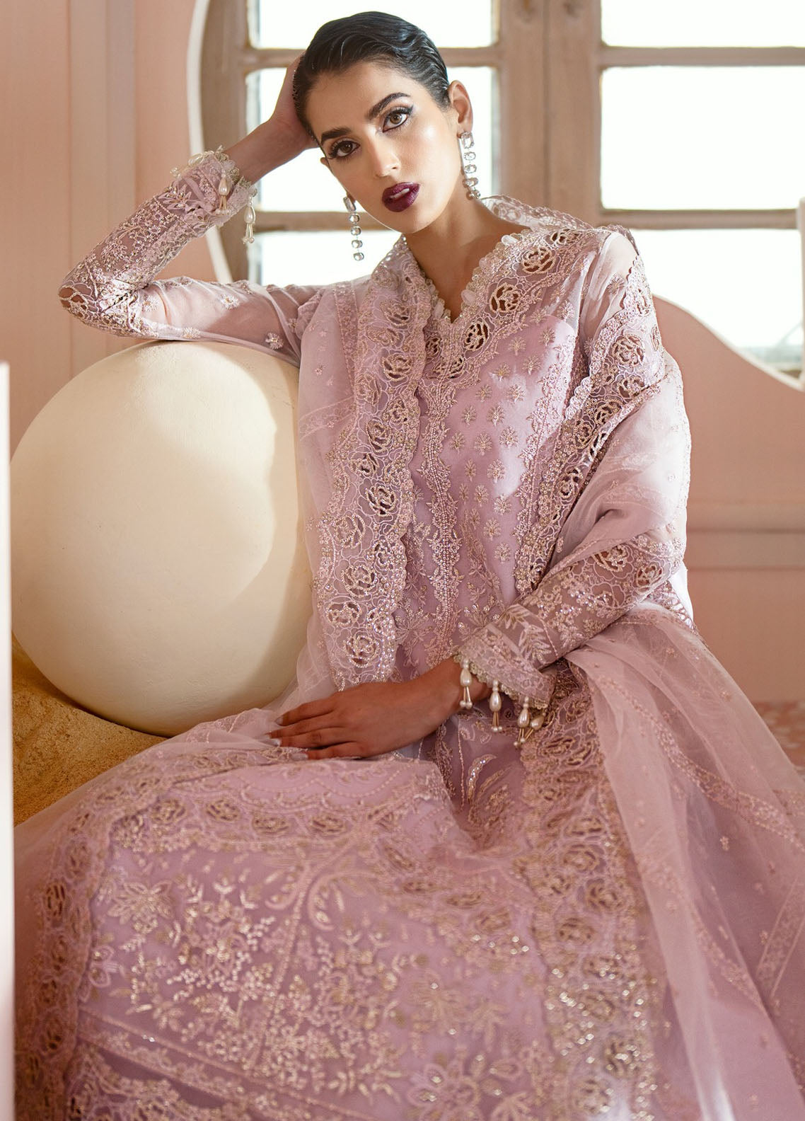 Luminara By Ayzel Embroidered Organza Suit Unstitched 3 Piece AAF24L AWF-06 Cora - Formal Collection