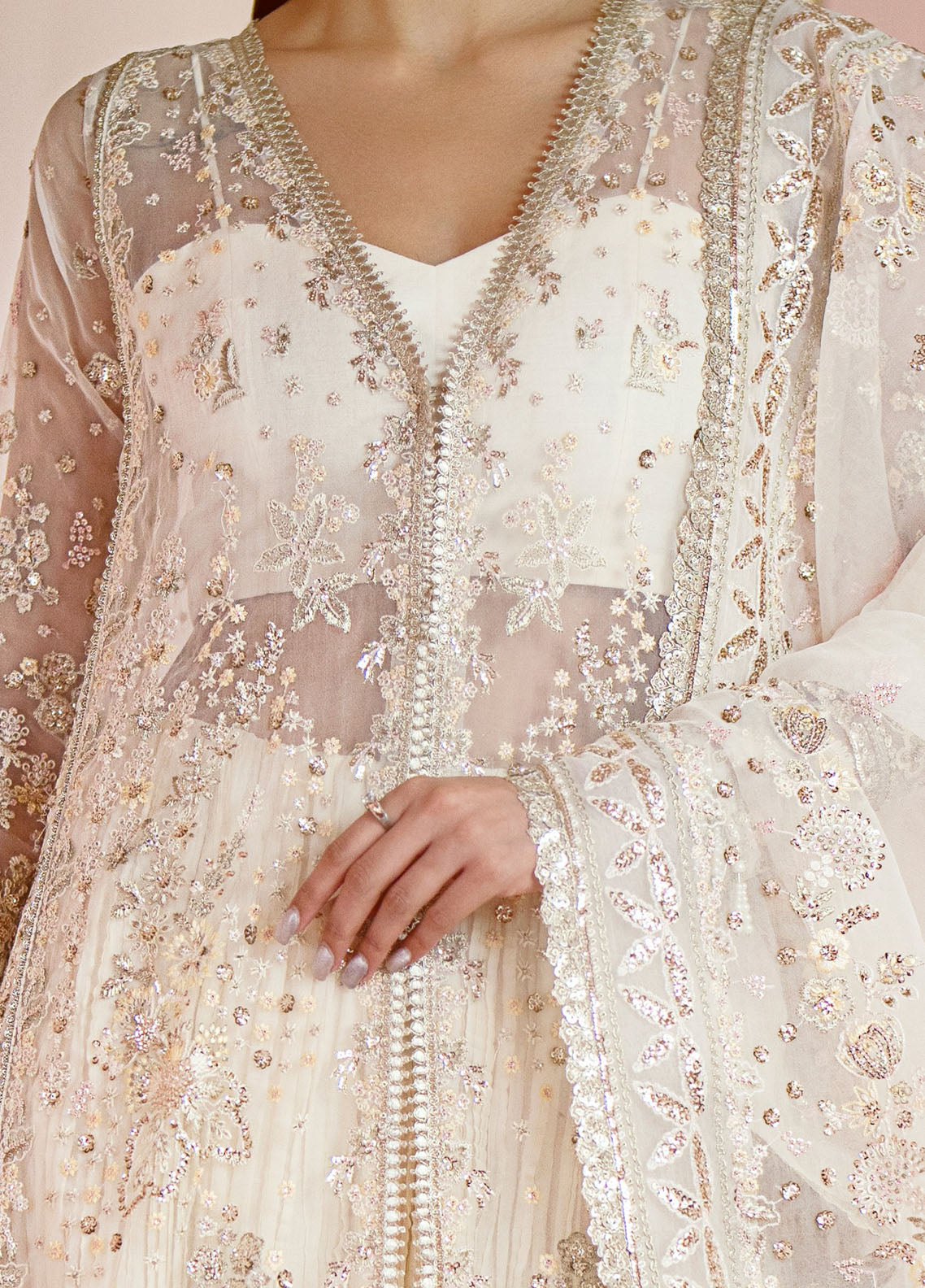 Luminara By Ayzel Embroidered Organza Suit Unstitched 3 Piece AAF24L AWF-08 Sora - Formal Collection