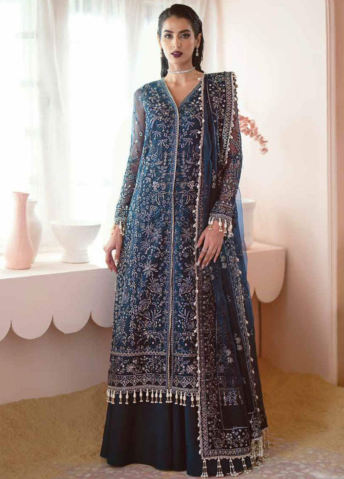 Luminara By Ayzel Embroidered Organza Suit Unstitched 3 Piece AAF24L AWF-10 Mela - Formal Collection