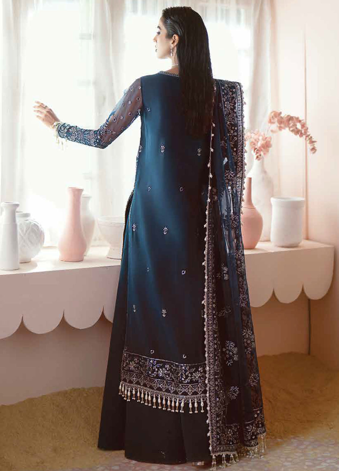 Luminara By Ayzel Embroidered Organza Suit Unstitched 3 Piece AAF24L AWF-10 Mela - Formal Collection