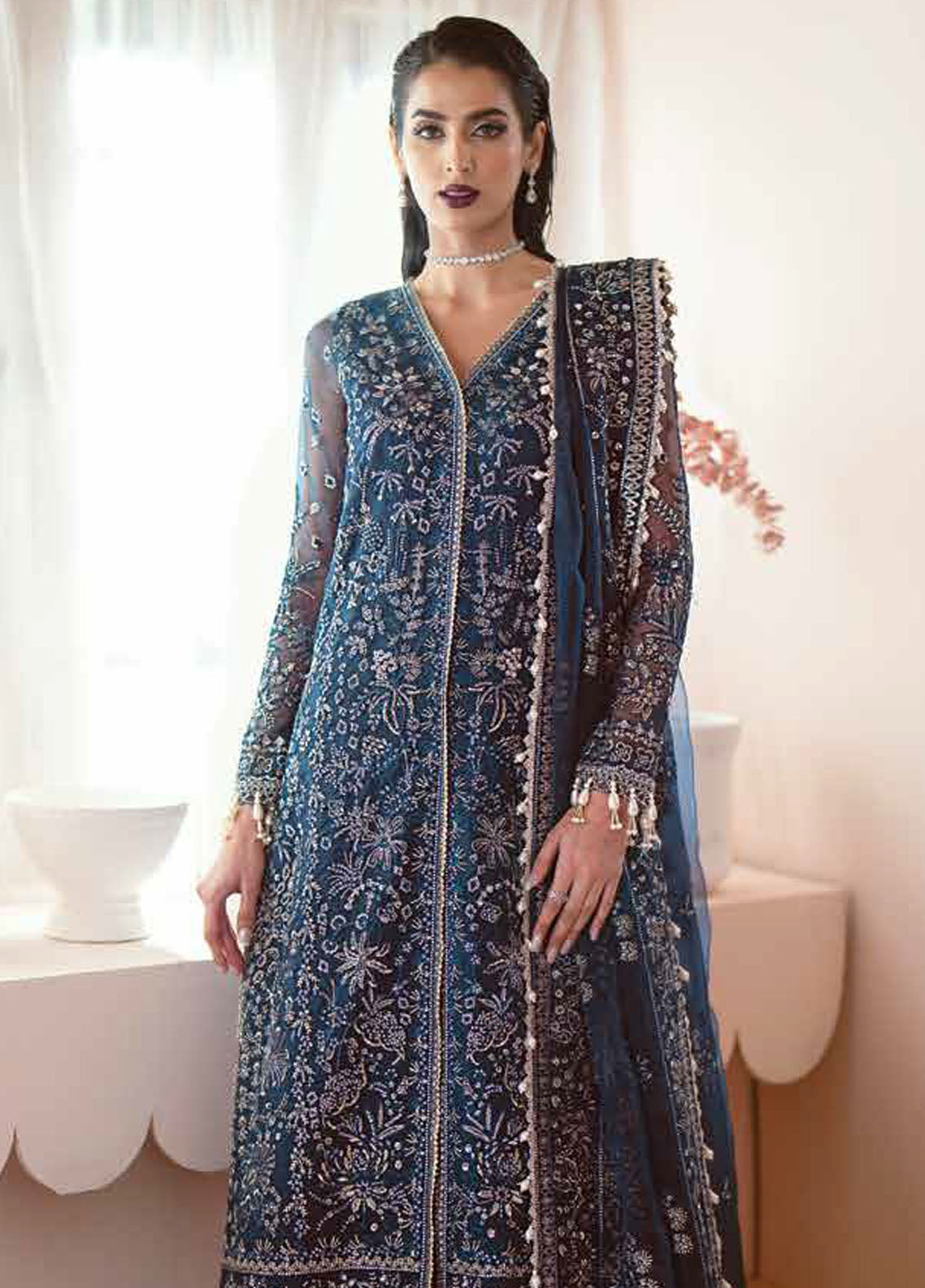 Luminara By Ayzel Embroidered Organza Suit Unstitched 3 Piece AAF24L AWF-10 Mela - Formal Collection