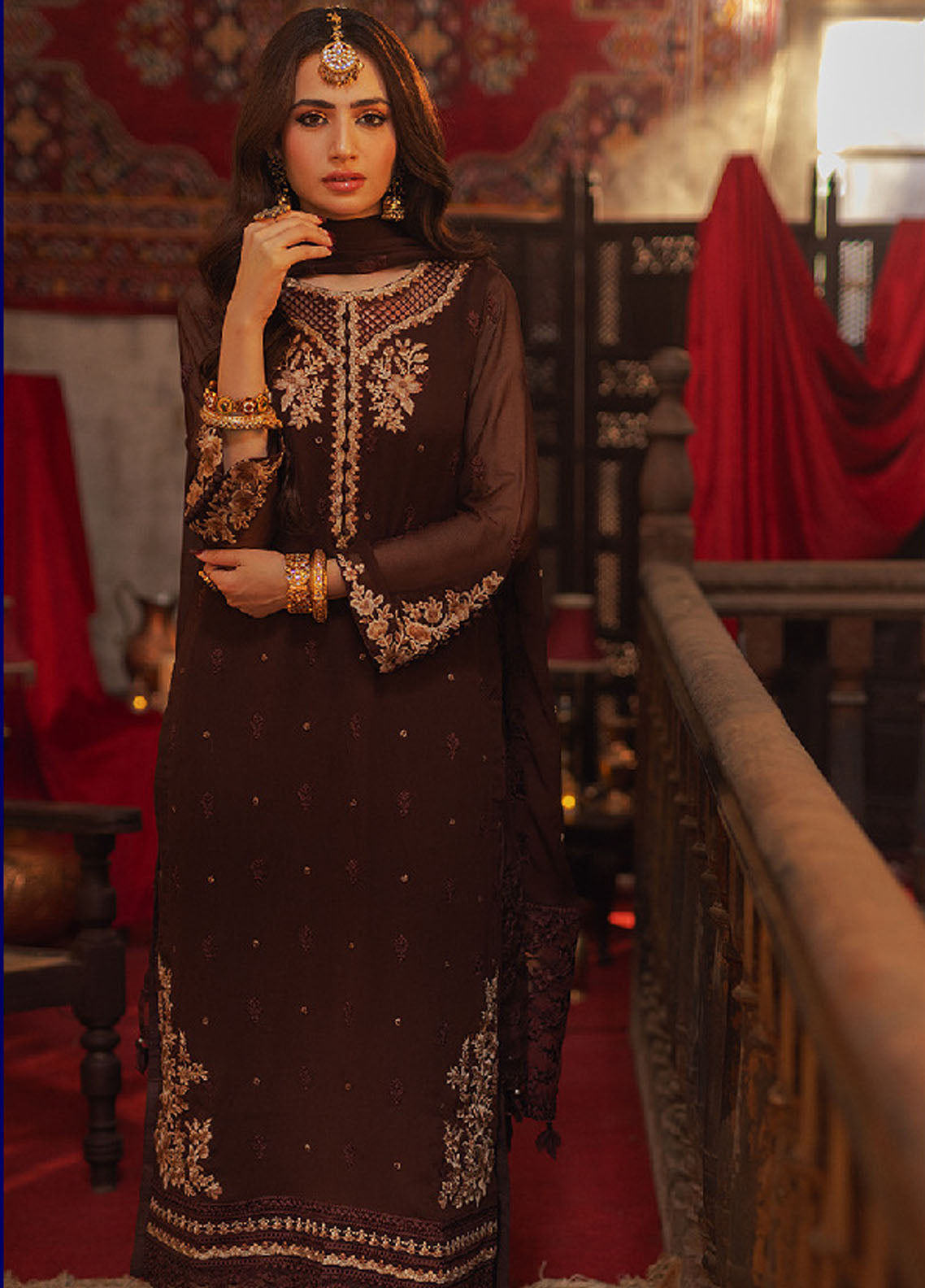 Luxe by Azure Unstitched Embroidered Eid Affair 2024 AAAS-126 Amber Aura