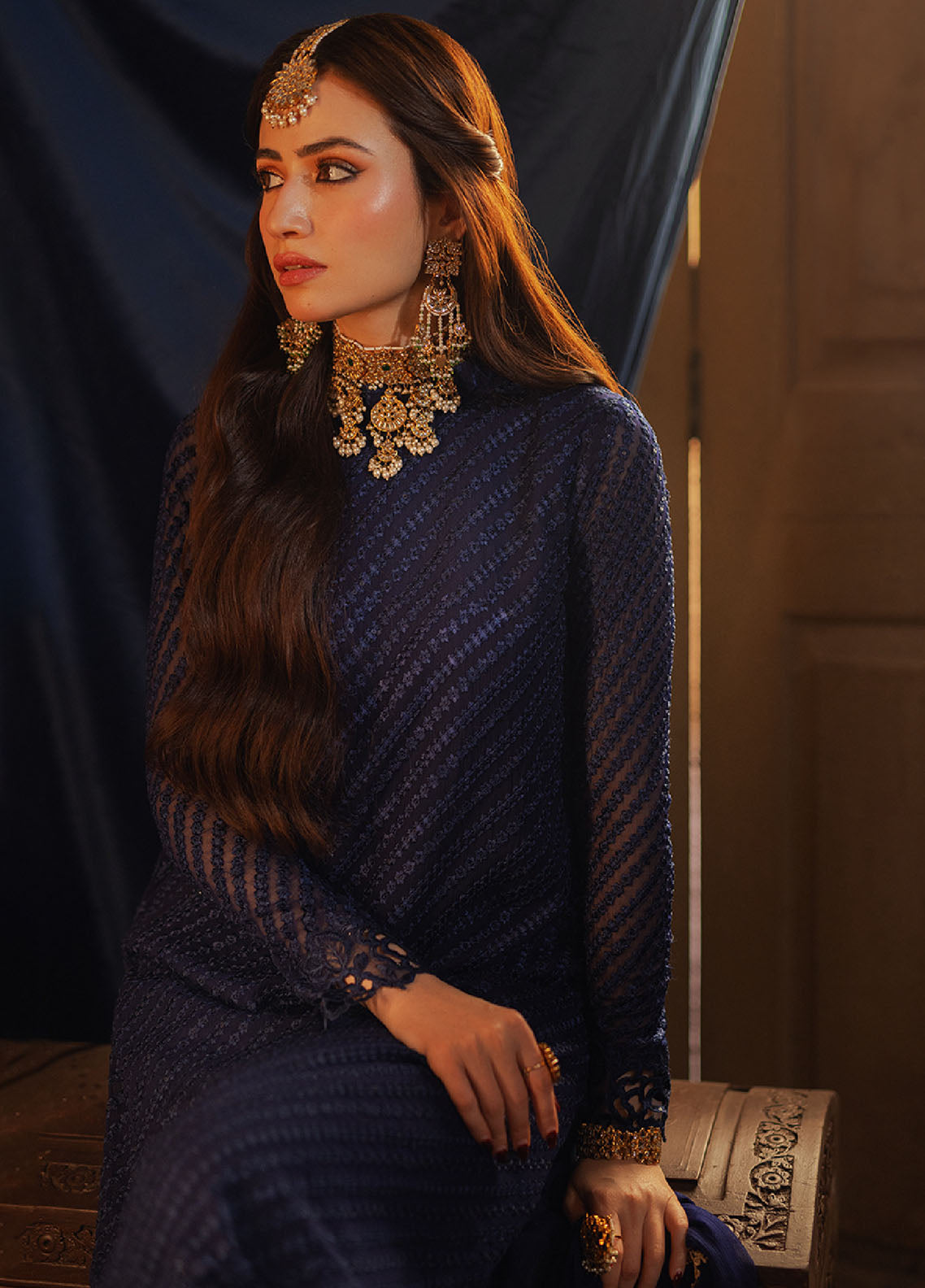 Luxe by Azure Unstitched Embroidered Eid Affair 2024 ASAS-125 Aqua Serene
