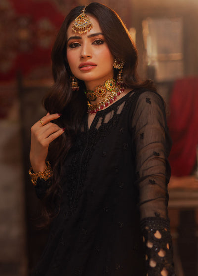 Luxe by Azure Unstitched Embroidered Eid Affair 2024 NMAS-121 Noir Majesty