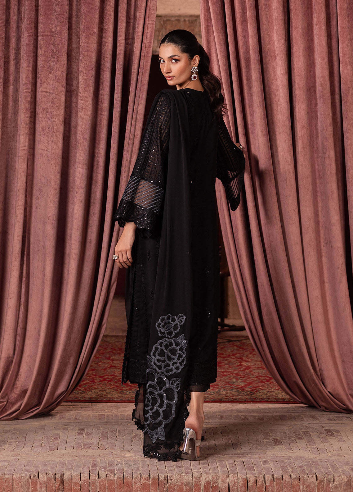 Luxe by Azure Unstitched Formals Collection 2024 Noir Mystique