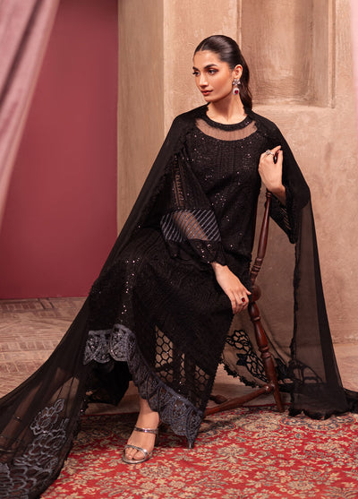 Luxe by Azure Unstitched Formals Collection 2024 Noir Mystique