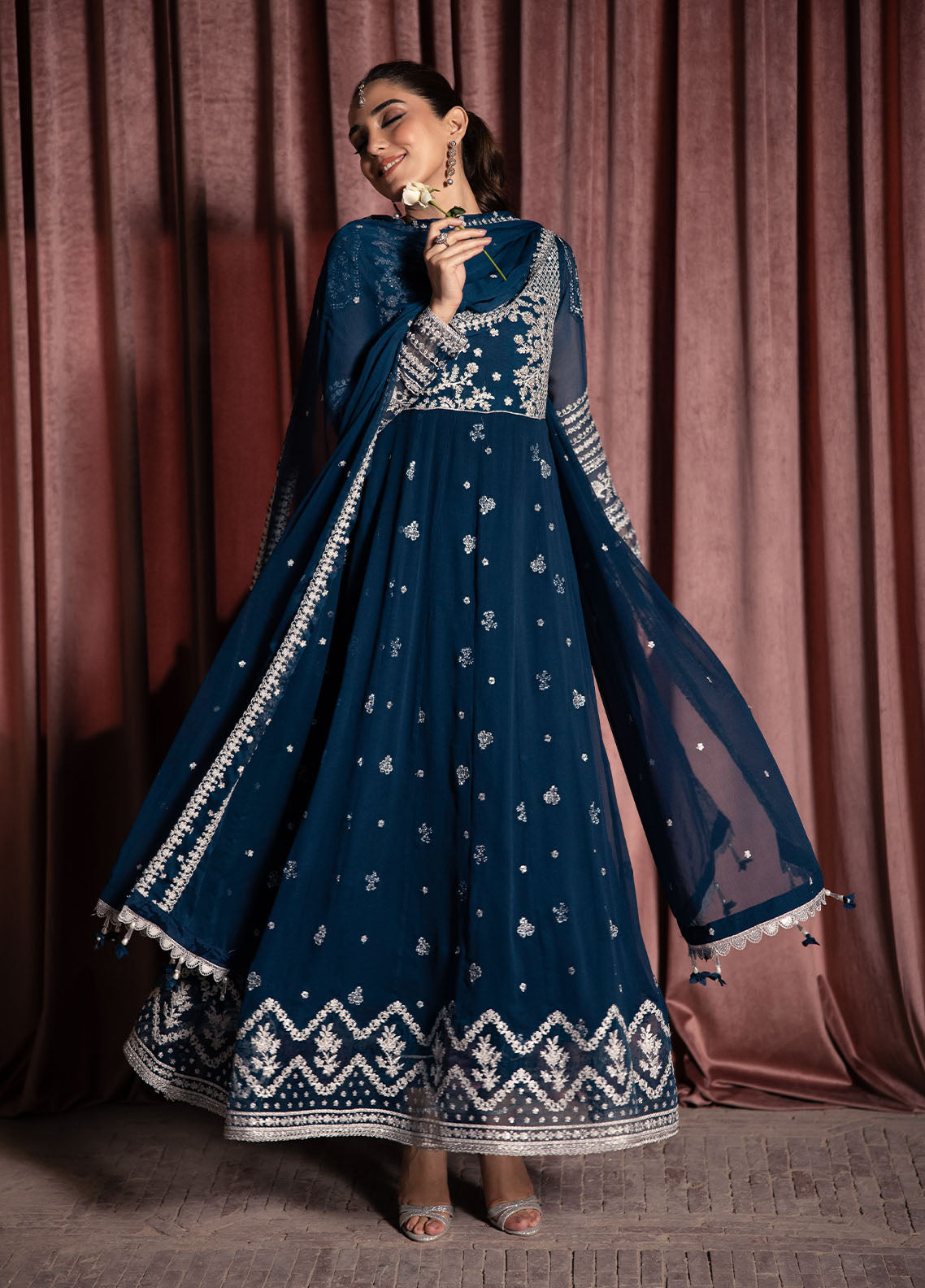 Luxe by Azure Unstitched Formals Collection 2024 Aquatic Whisper