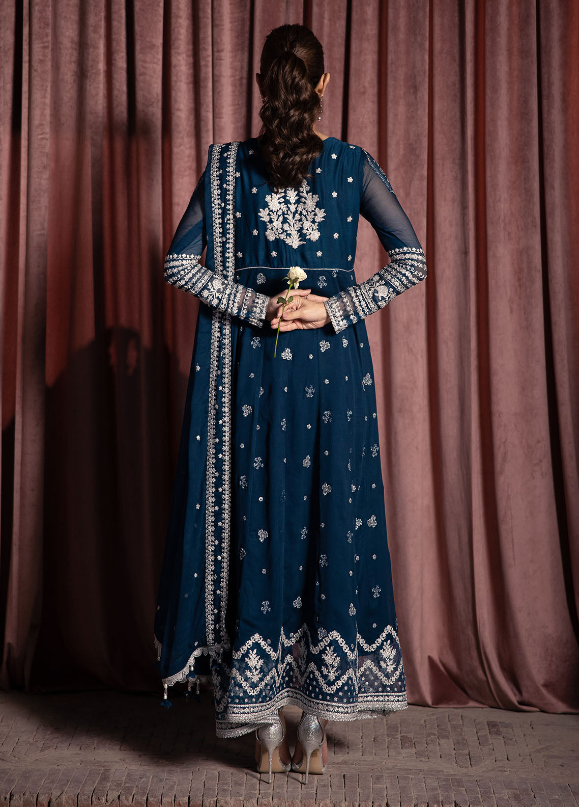 Luxe by Azure Unstitched Formals Collection 2024 Aquatic Whisper