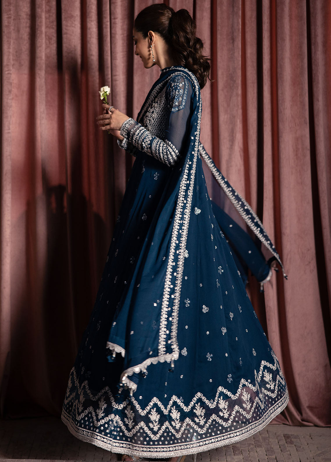 Luxe by Azure Unstitched Formals Collection 2024 Aquatic Whisper