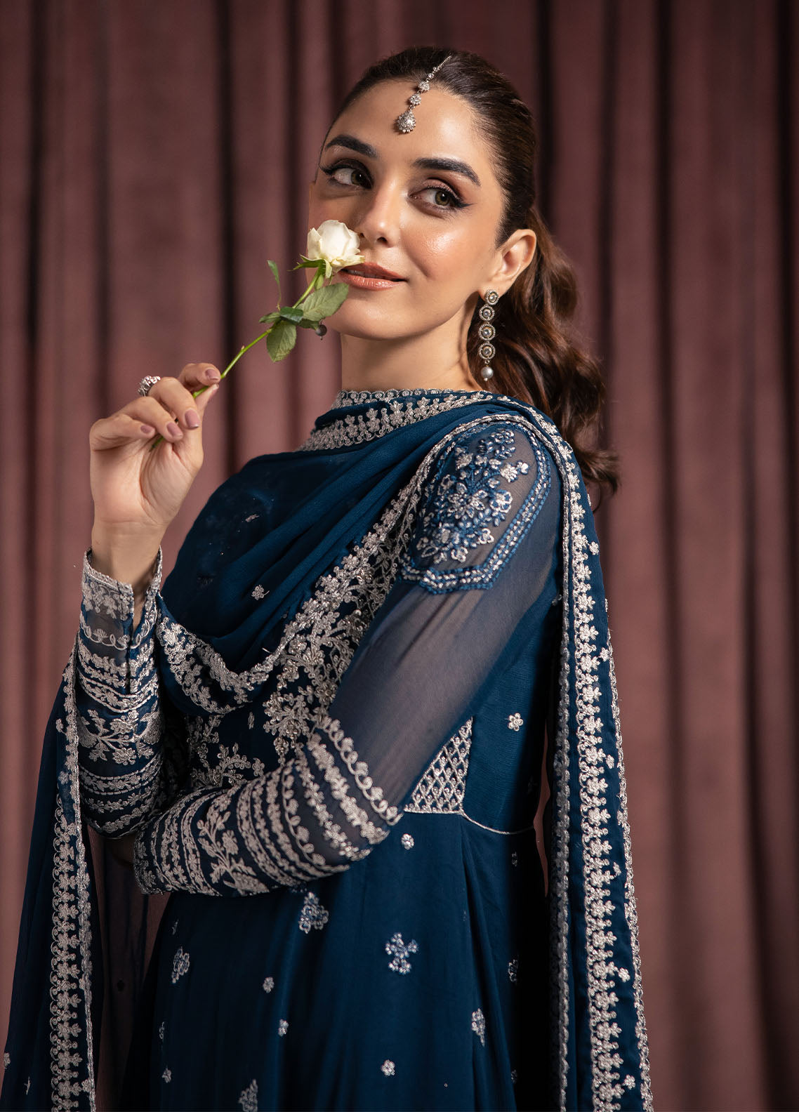 Luxe by Azure Unstitched Formals Collection 2024 Aquatic Whisper