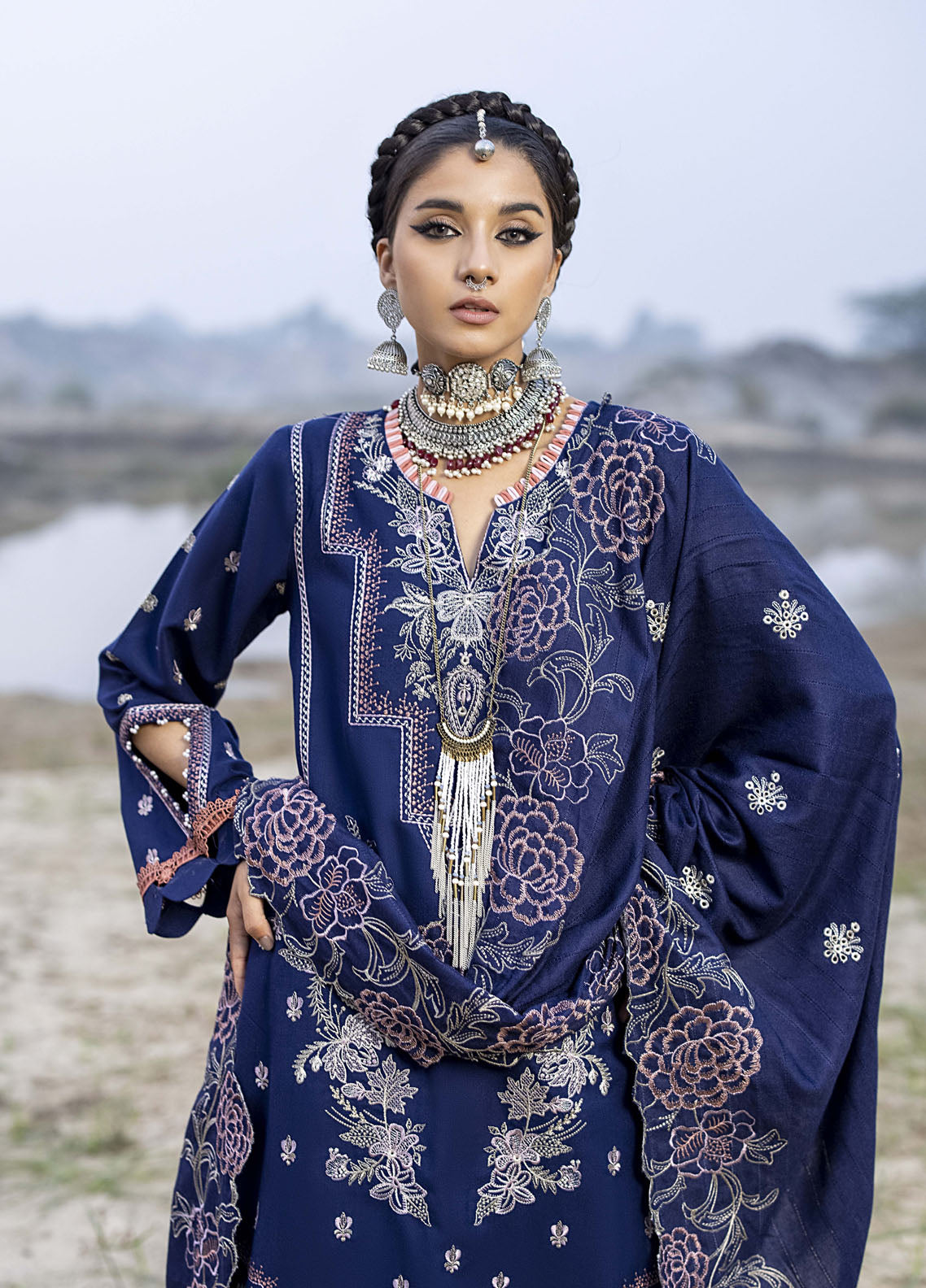 Lyra by Meerak Unstitched Winter Collection 2024 D-02 Lahu