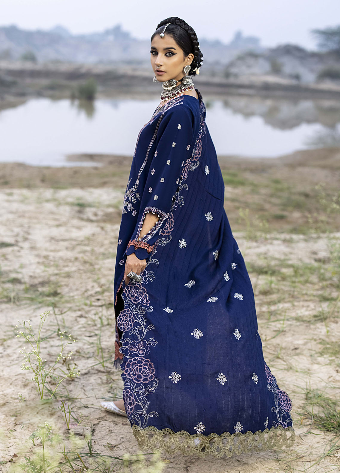 Lyra by Meerak Unstitched Winter Collection 2024 D-02 Lahu