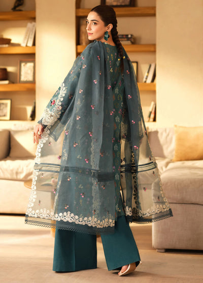 Maryum Hussain Embroidered Lawn Suit Unstitched 3 Piece D-05 Seashell