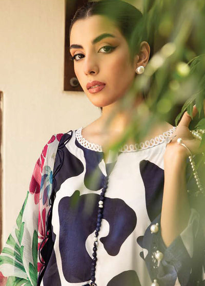 M Basic by Maria B Embroidered Lawn Suits Unstitched 3 Piece MB25EE D-05 B