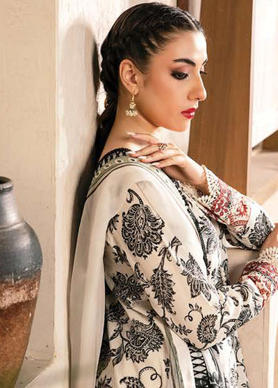 M Basic by Maria B Embroidered Lawn Suits Unstitched 3 Piece MB25EE D-09 A