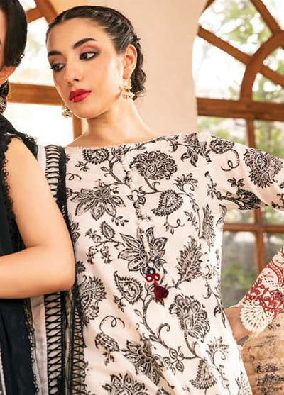 M Basic by Maria B Embroidered Lawn Suits Unstitched 3 Piece MB25EE D-09 A