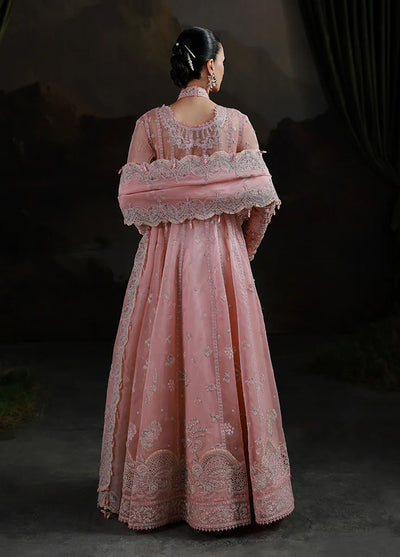 Elirah by Qalamkar Embroidered Organza Suits Unstitched 3 Piece QLM25EF MF-03 Blush