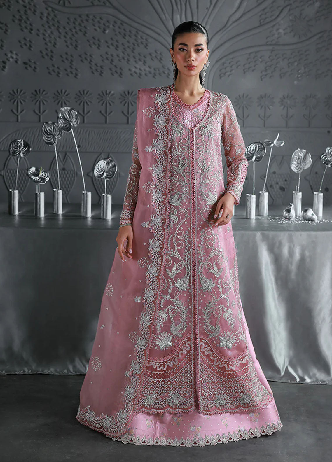 Elirah by Qalamkar Embroidered Organza Suits Unstitched 3 Piece QLM25EF MF-07 Rosalyn