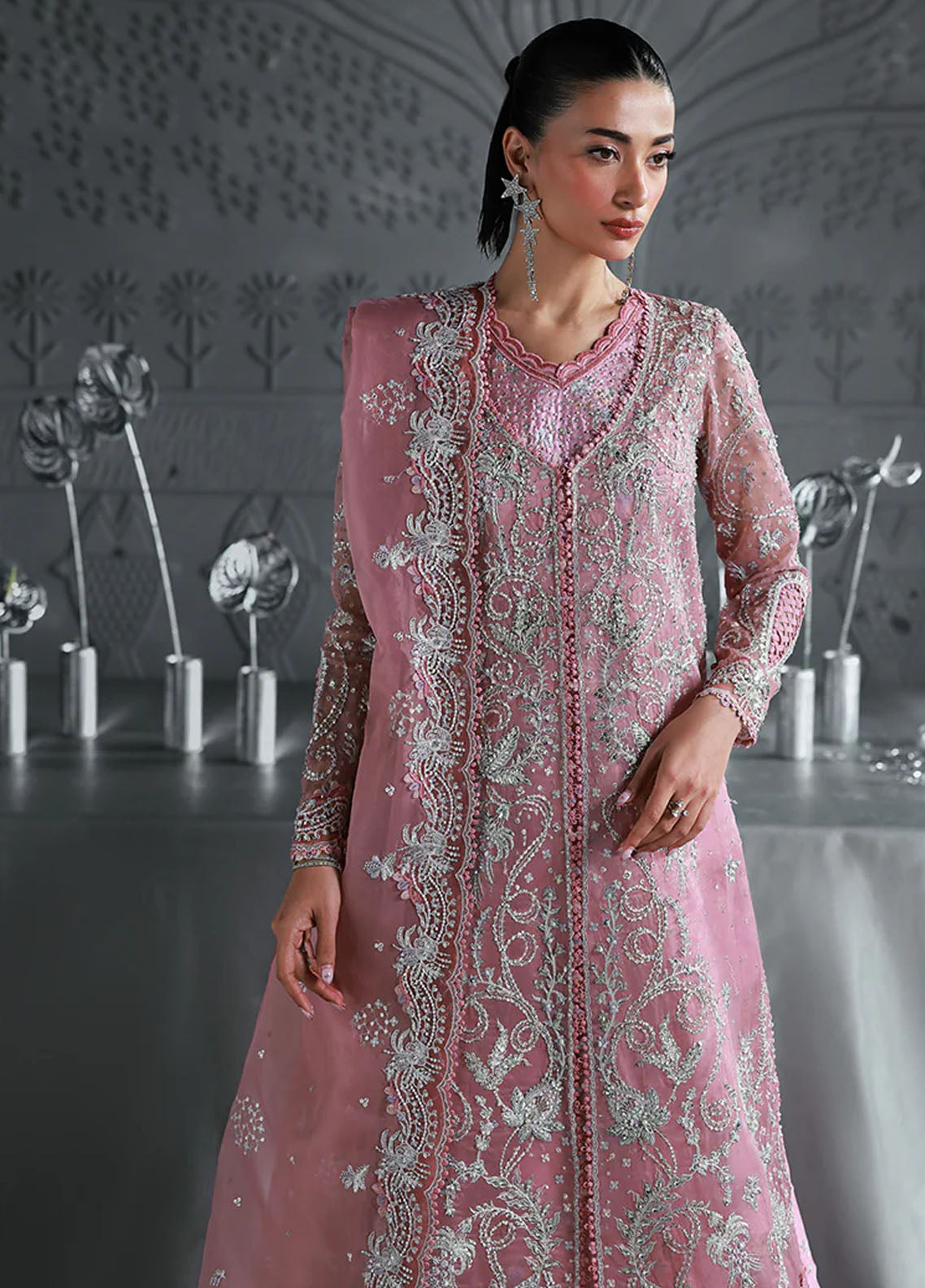 Elirah by Qalamkar Embroidered Organza Suits Unstitched 3 Piece QLM25EF MF-07 Rosalyn