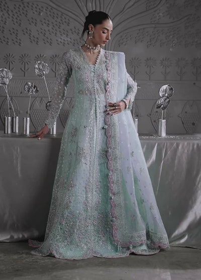 Elirah by Qalamkar Embroidered Organza Suits Unstitched 3 Piece QLM25EF MF-08 Serene Aqua