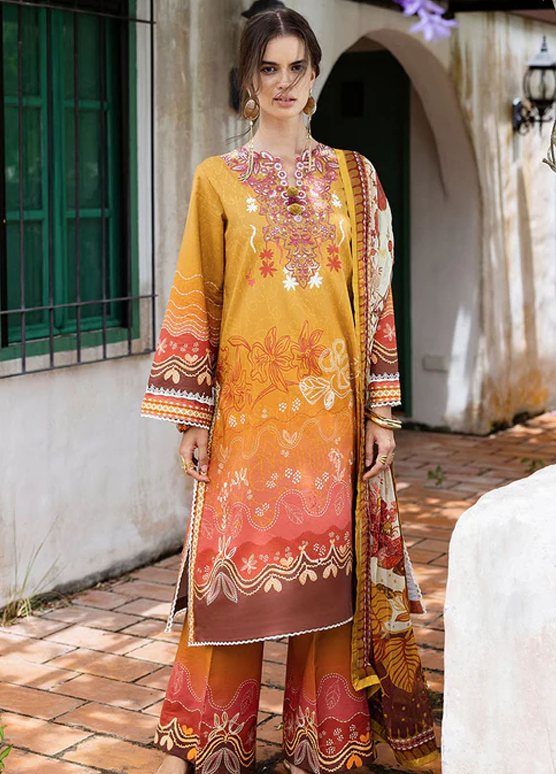 Mirasol by Mushq Embroidered Cambric Suits Unstitched 3 Piece MQ25MH D-03 A Desierto Sol