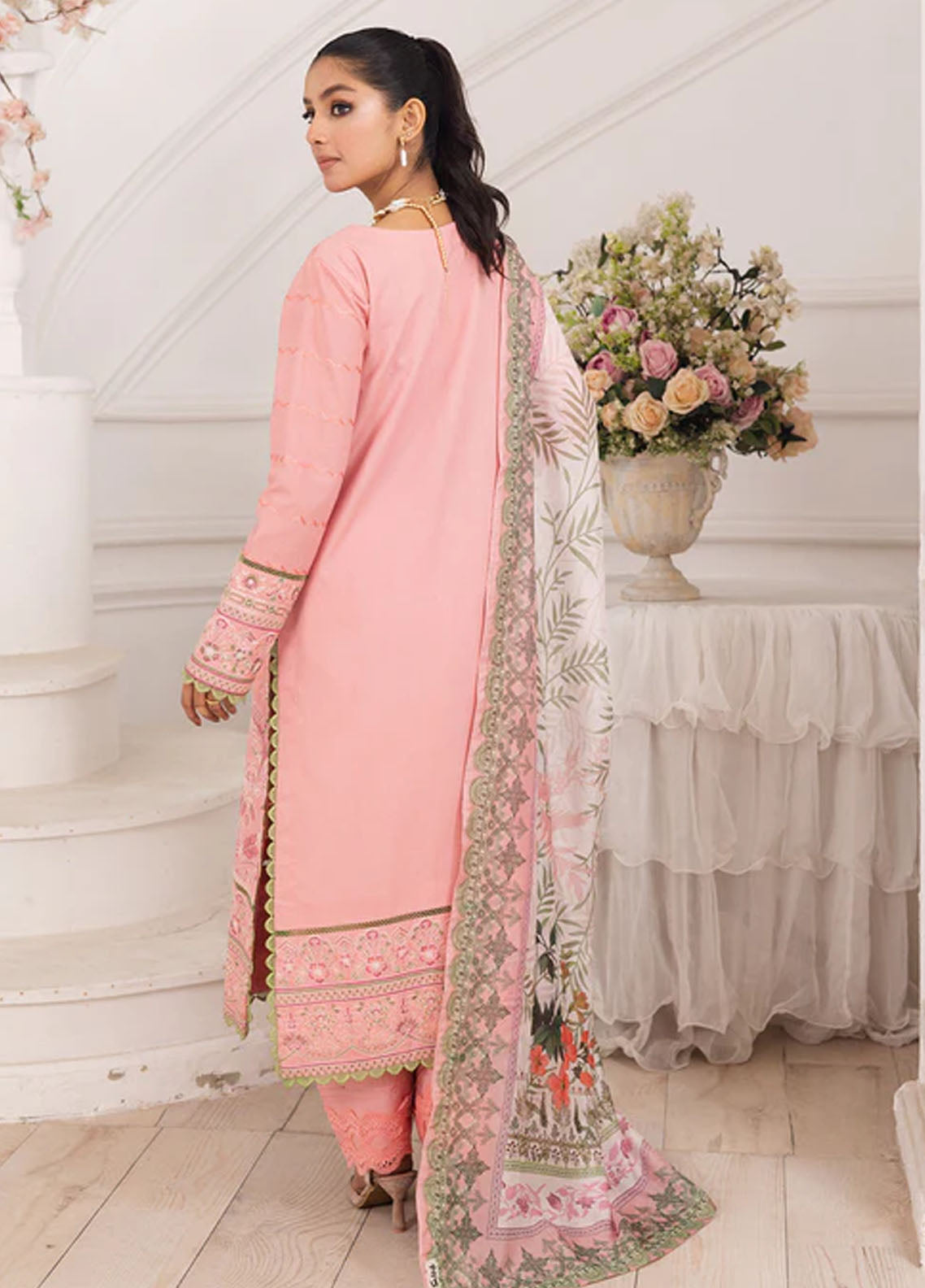 Mira by Freesia Premium Embroidered Lawn Suits Unstitched 3 Piece FRE25M FS50106 Mahine