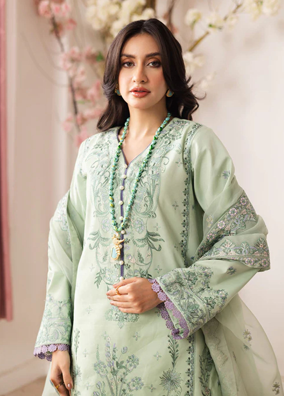 Mira by Freesia Premium Embroidered Lawn Suits Unstitched 3 Piece FRE25M FS50112 Zinat