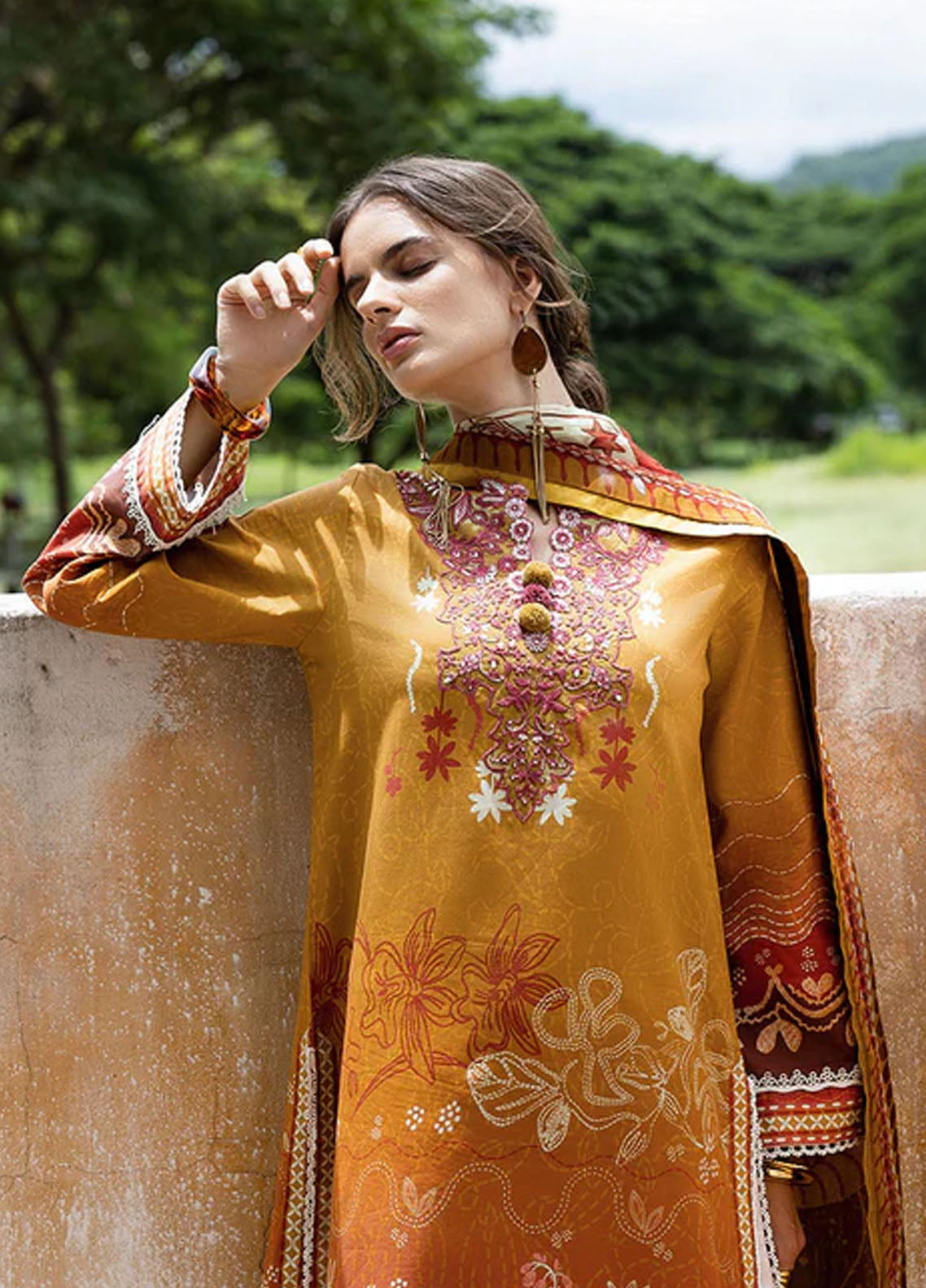 Mirasol by Mushq Embroidered Cambric Suits Unstitched 3 Piece MQ25MH D-03 A Desierto Sol