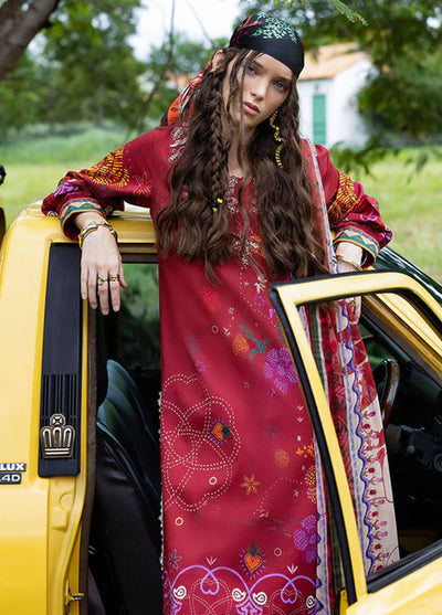 Mirasol by Mushq Embroidered Cambric Suits Unstitched 3 Piece MQ25MH D-01 B Amber Bosque