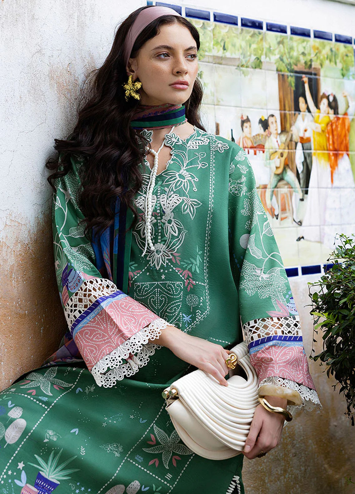 Mirasol by Mushq Embroidered Cambric Suits Unstitched 3 Piece MQ25MH D-06 A Flor Jazmin