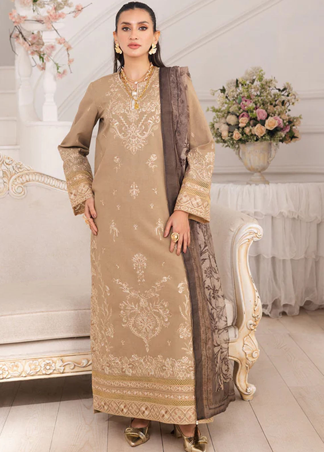 Mira by Freesia Premium Embroidered Lawn Suits Unstitched 3 Piece FRE25M FS50105 Leyla