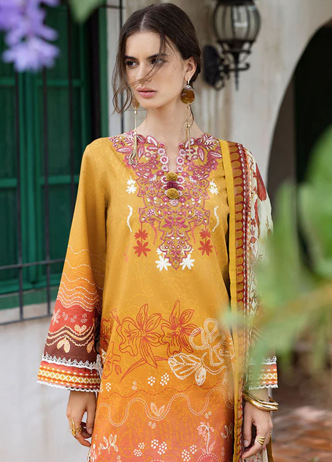 Mirasol by Mushq Embroidered Cambric Suits Unstitched 3 Piece MQ25MH D-03 A Desierto Sol