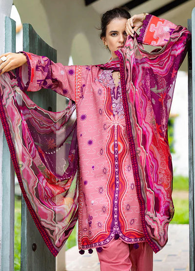 Mirasol by Mushq Embroidered Cambric Suits Unstitched 3 Piece MQ25MH D-08 B Coral Mar